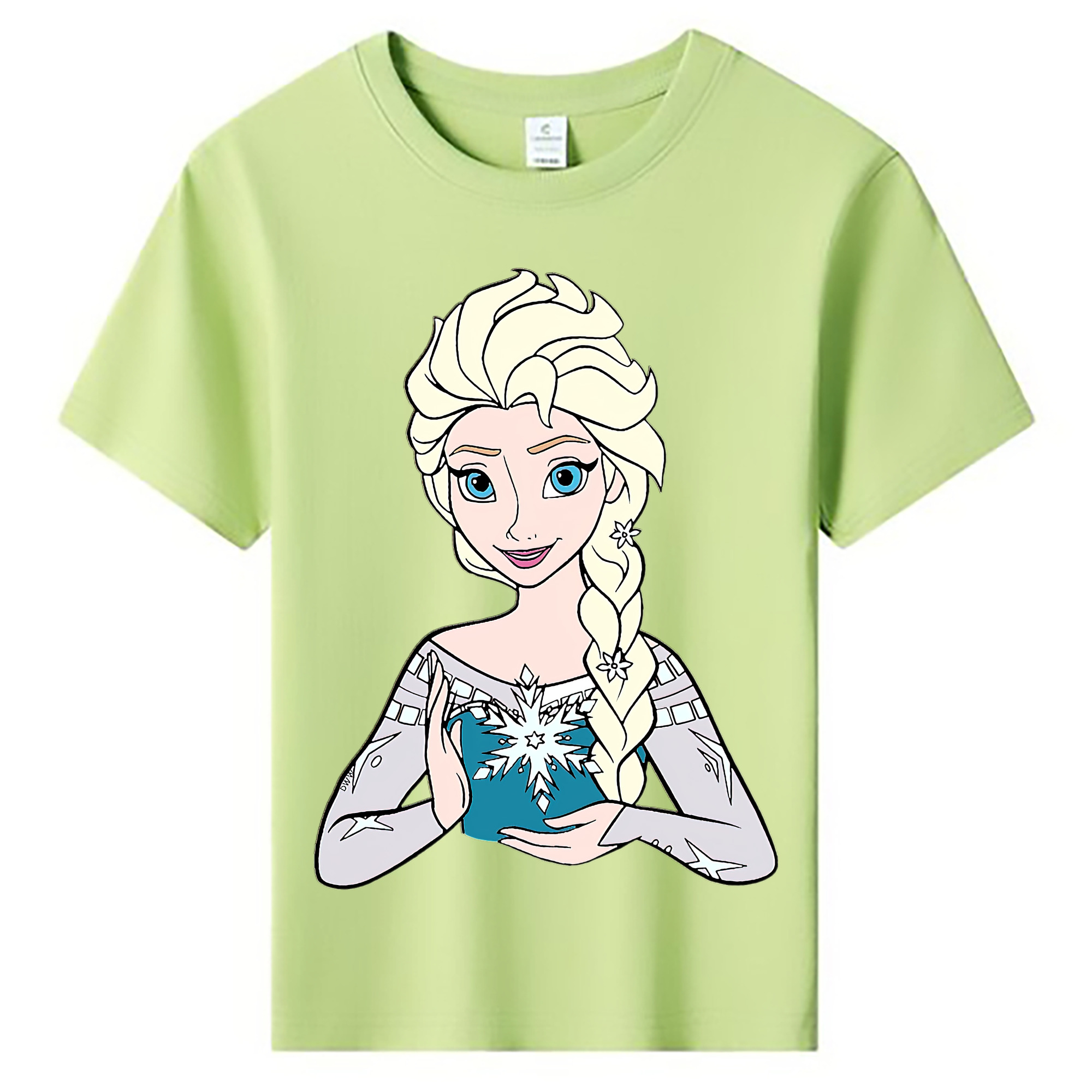 （画像用） アナと雪の女王 アンナ エルサ Frozen Anna Elsa 綿100％キッズTシャツ（フロントプリント）